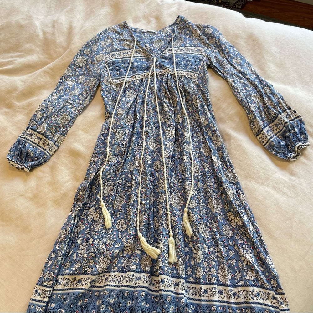 Blue and white flowy dress or mumu
